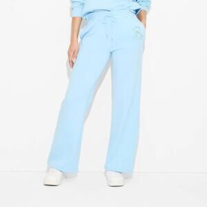 Women's Teddy Bear Graphic Lounge Pants - Blue L